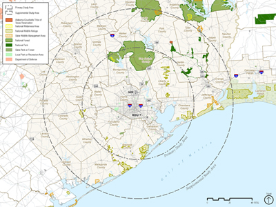 Houston Metroplex area map